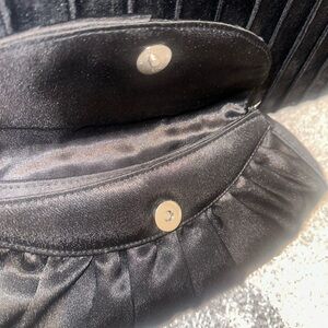 Elegant Black Satin Clutch